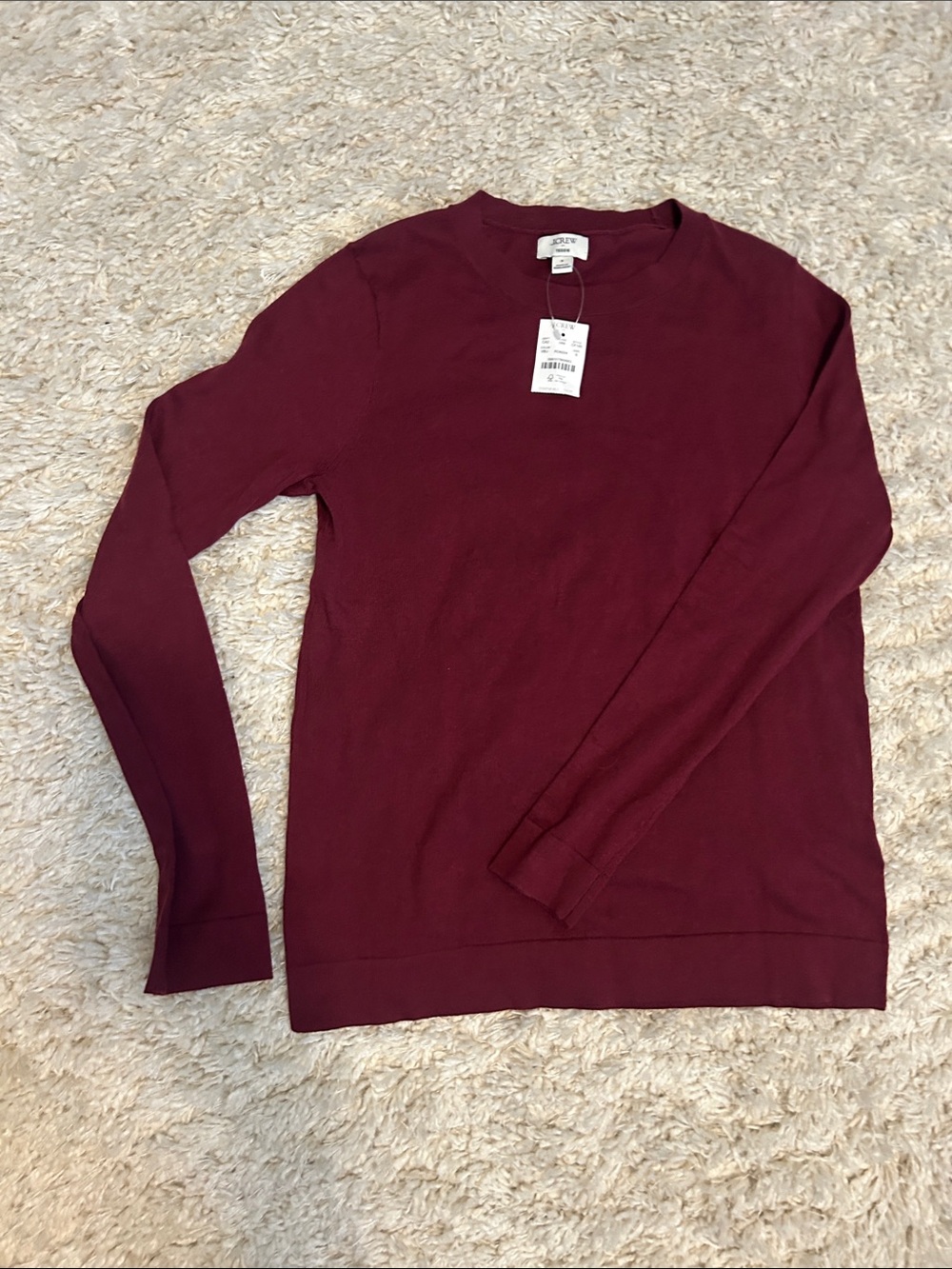 J. Crew Women's Crewneck Sweater in Burgundy